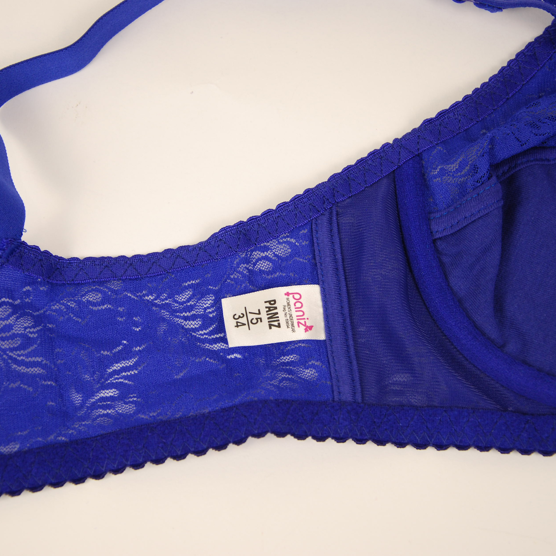 سوتین زنانه پانیذ کد 66350 آبی کاربنی - تصویر 3