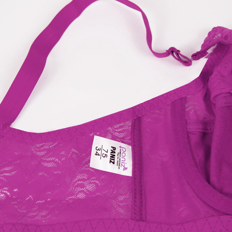 سوتین زنانه پانیذ کد 66350 ارغوانی - تصویر 3