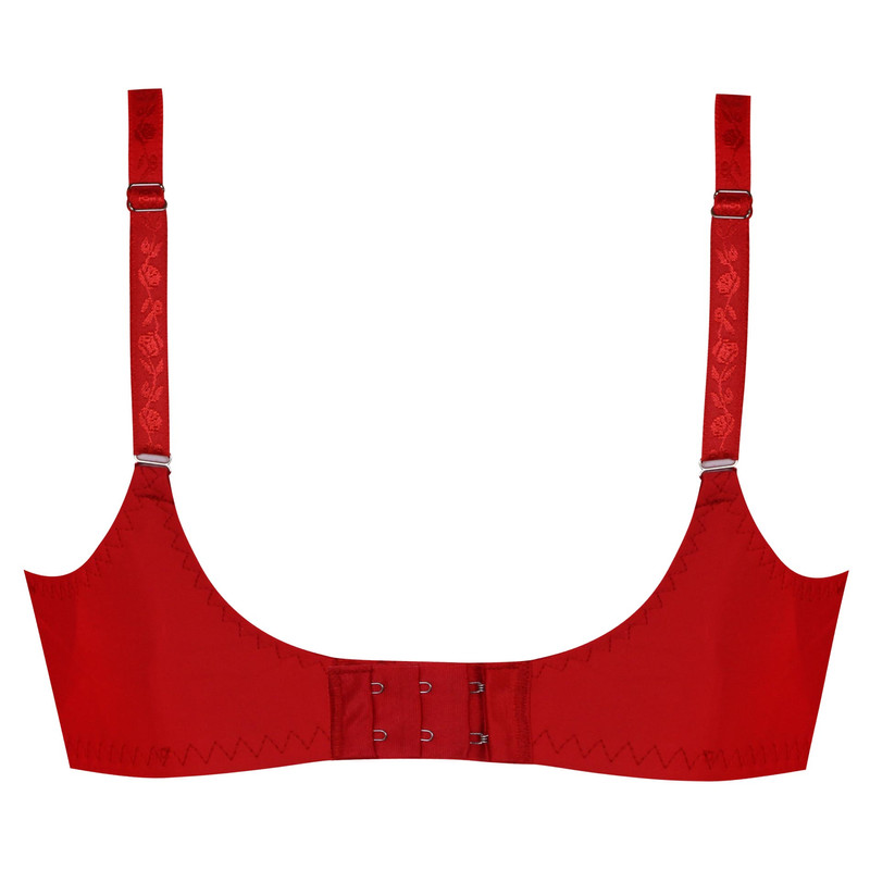 سوتین زنانه پانیذ مدل فنردار گیپوری کد 44400 رنگ قرمز - تصویر 5