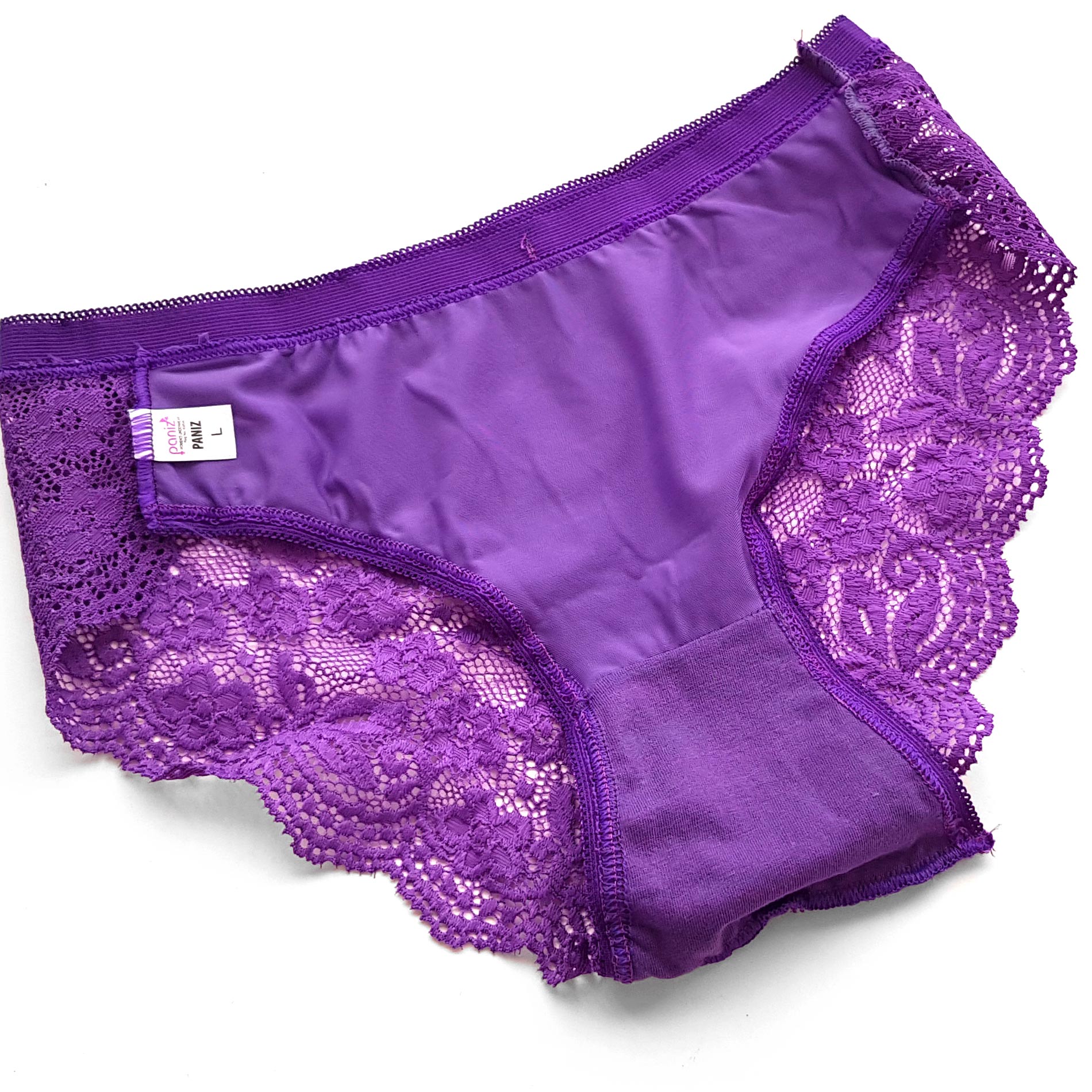 ست شورت و سوتین زنانه پانیذ مدل فنردار کد 9012 رنگ بنفش - تصویر 6