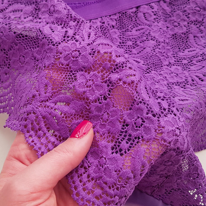 ست شورت و سوتین زنانه پانیذ مدل فنردار کد 9012 رنگ بنفش - تصویر 5