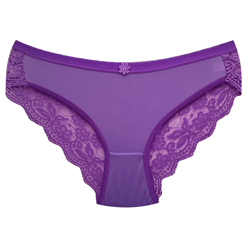 ست شورت و سوتین زنانه پانیذ مدل فنردار کد 9012 رنگ بنفش - تصویر 4