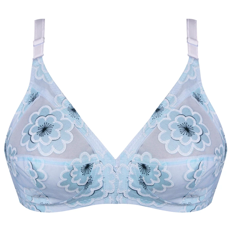 سوتین زنانه پانیذ مدل بدون فنر کد 66508-2 رنگ آبی