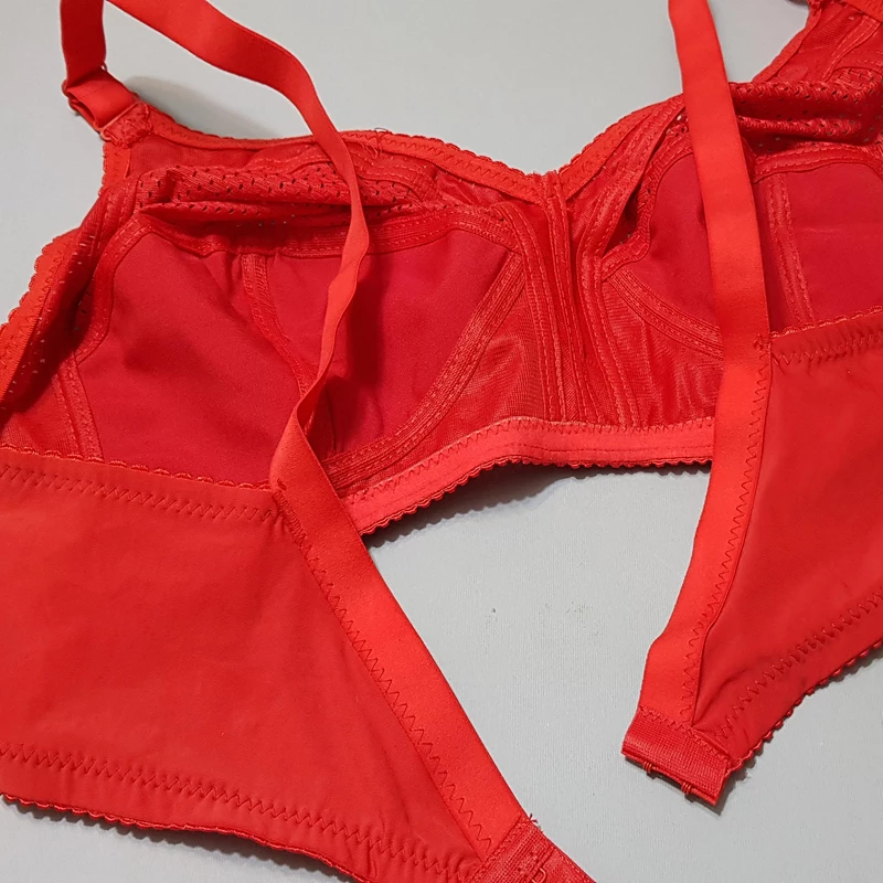 سوتین زنانه پانیذ مدل بدون فنر کد 77355 رنگ قرمز - تصویر 5