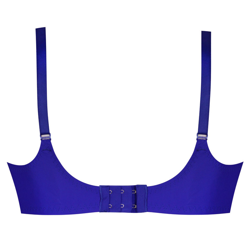 سوتین زنانه پانیذ مدل فنردار گیپوری کد 44400 رنگ آبی کاربنی - تصویر 2