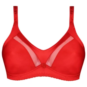 سوتین زنانه پانیذ مدل بدون فنر کد 22202 رنگ قرمز