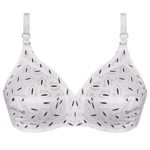 سوتین زنانه پانیذ مدل بدون فنر کد 66508-1 رنگ سفید