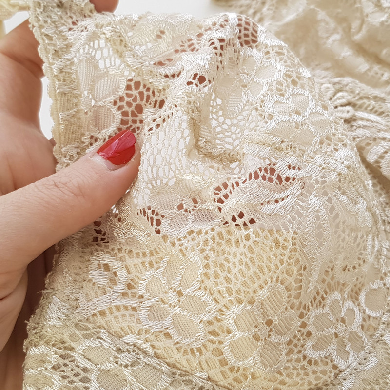 سوتین زنانه پانیذ مدل فنردار کد 66336 رنگ کرم - تصویر 3