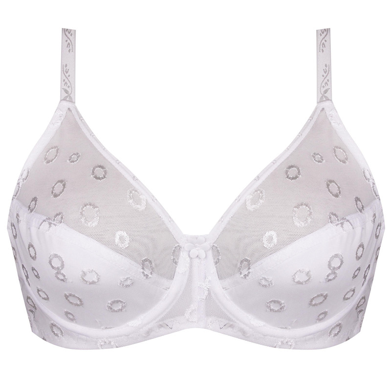 سوتین زنانه پانیذ مدل فنردار کد 66338 رنگ سفید