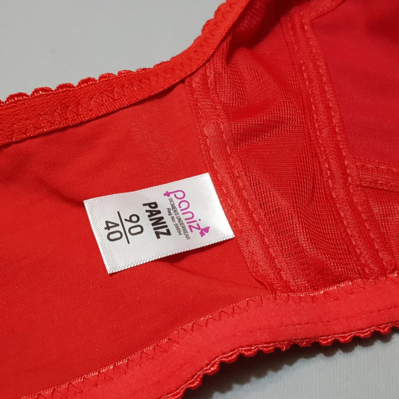 سوتین زنانه پانیذ مدل بدون فنر کد 77355 رنگ قرمز - تصویر 4