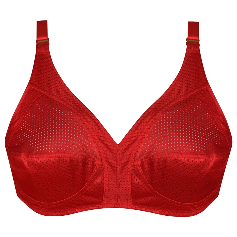 سوتین زنانه پانیذ مدل بدون فنر کد 77355 رنگ قرمز