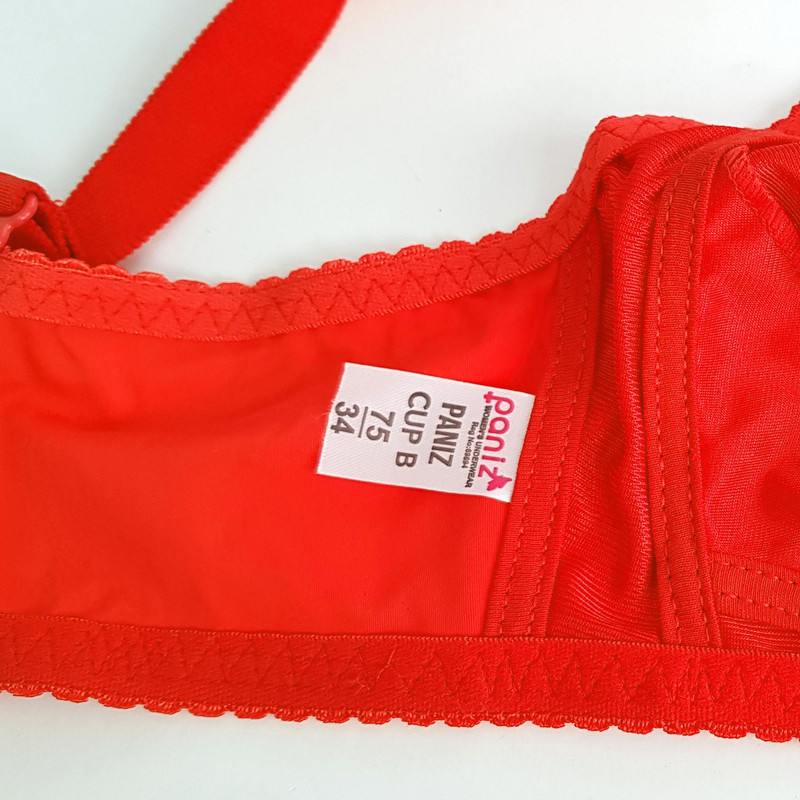 سوتین زنانه پانیذ مدل بدون فنر کد 22202 رنگ قرمز - تصویر 3