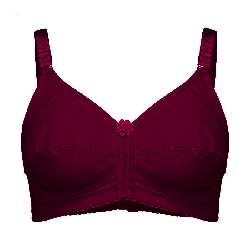 سوتین زنانه پانیذ مدل 66318 بادمجانی