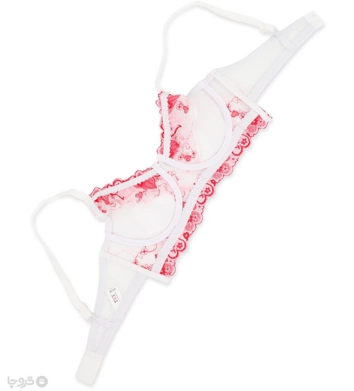 ست شورت و سوتین زنانه نیمه بلند توری فنردار TRT تیریتی کد 1175 طرح قلبی - تصویر 4