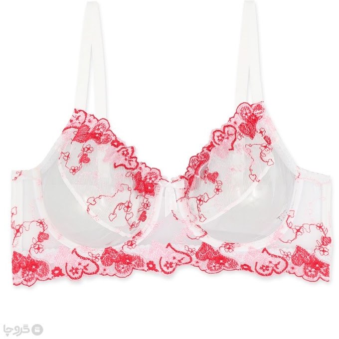 ست شورت و سوتین زنانه نیمه بلند توری فنردار TRT تیریتی کد 1175 طرح قلبی - تصویر 2