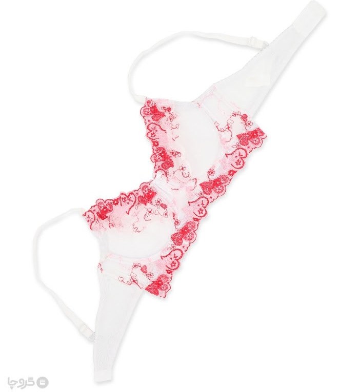 ست شورت و سوتین زنانه نیمه بلند توری فنردار TRT تیریتی کد 1175 طرح قلبی - تصویر 6