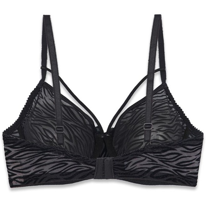 ست شورت و سوتین فنردار ژوبین کد 1368 طرح ببری رنگ مشکی - تصویر 3