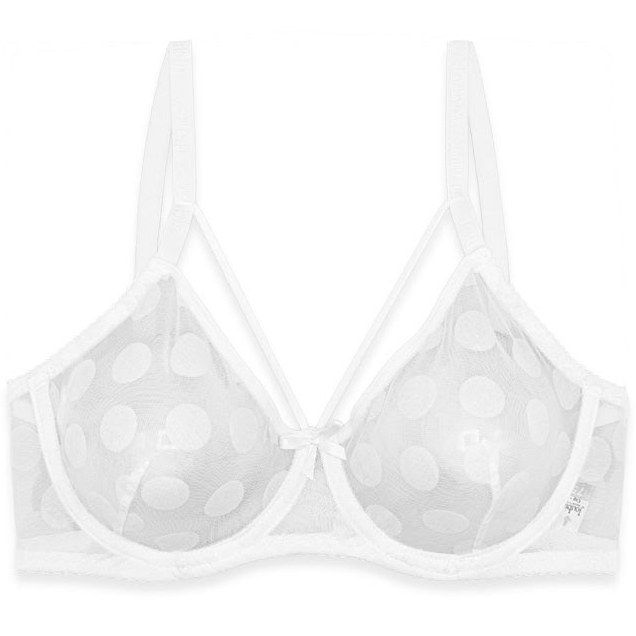 ست شورت و سوتین فنردار ژوبین کد 1368 طرح توپ توپی درشت رنگ سفید - تصویر 2