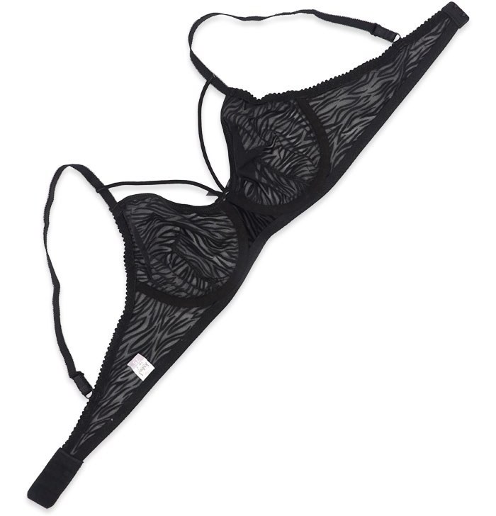 ست شورت و سوتین فنردار ژوبین کد 1368 طرح ببری رنگ مشکی - تصویر 4