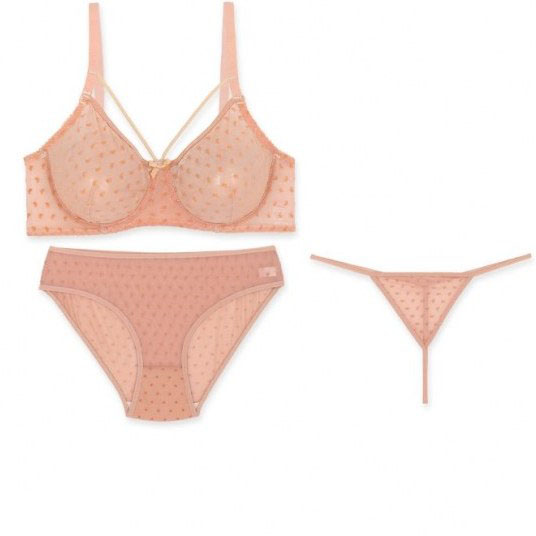 ست شورت و سوتین فنردار ژوبین کد 1368 طرح خرگوش رنگ کرم