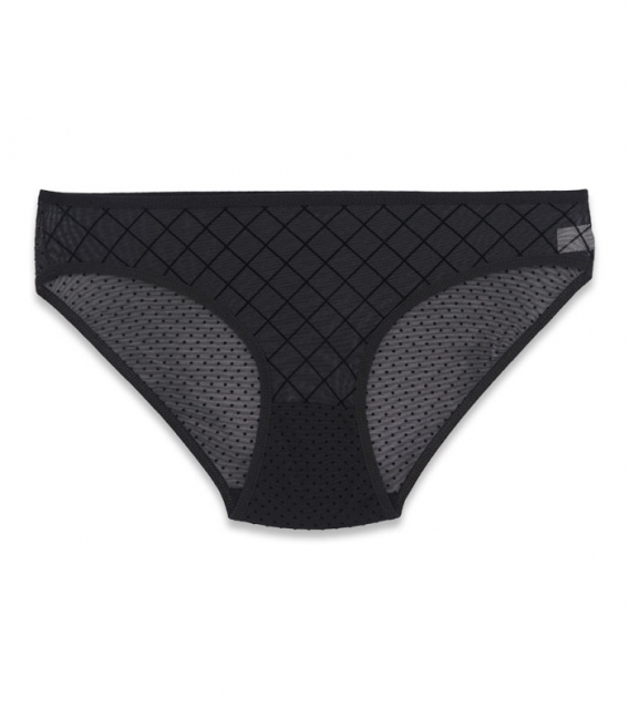 ست شورت و سوتین فنردار ژوبین کد 1368 طرح لوزی رنگ مشکی - تصویر 5