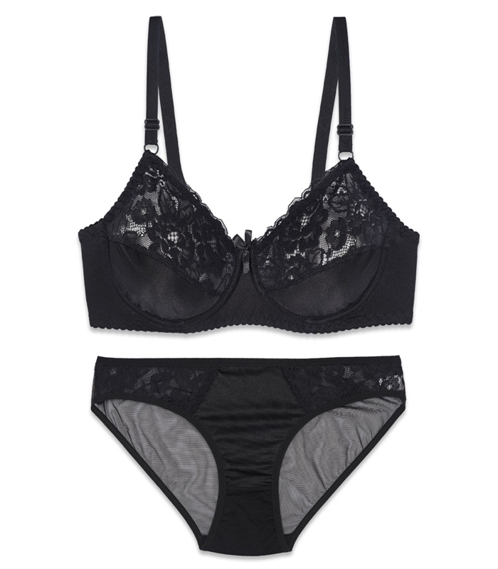 ست شورت و سوتین فنردار ژوبین کد 888 رنگ مشکی