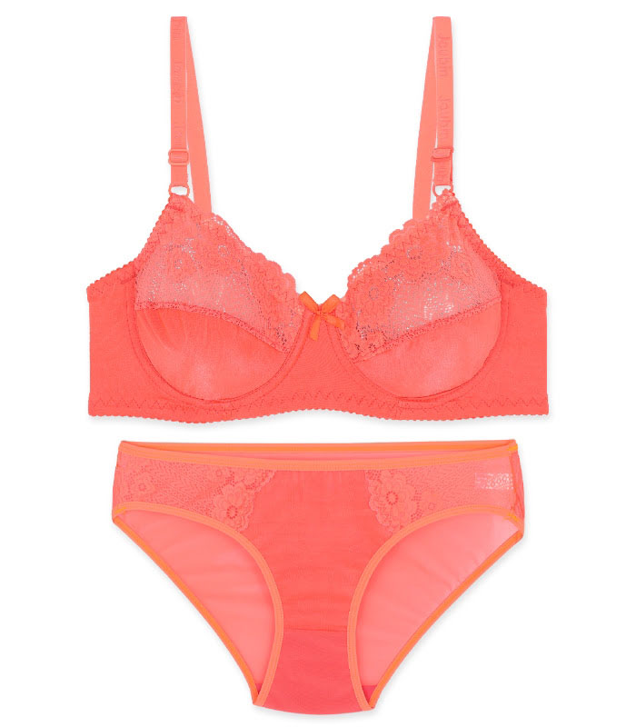 ست شورت و سوتین فنردار ژوبین کد 888 رنگ نارنجی