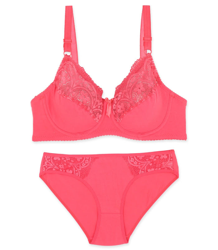 ست شورت و سوتین فنردار ژوبین کد 2088 رنگ گلبهی