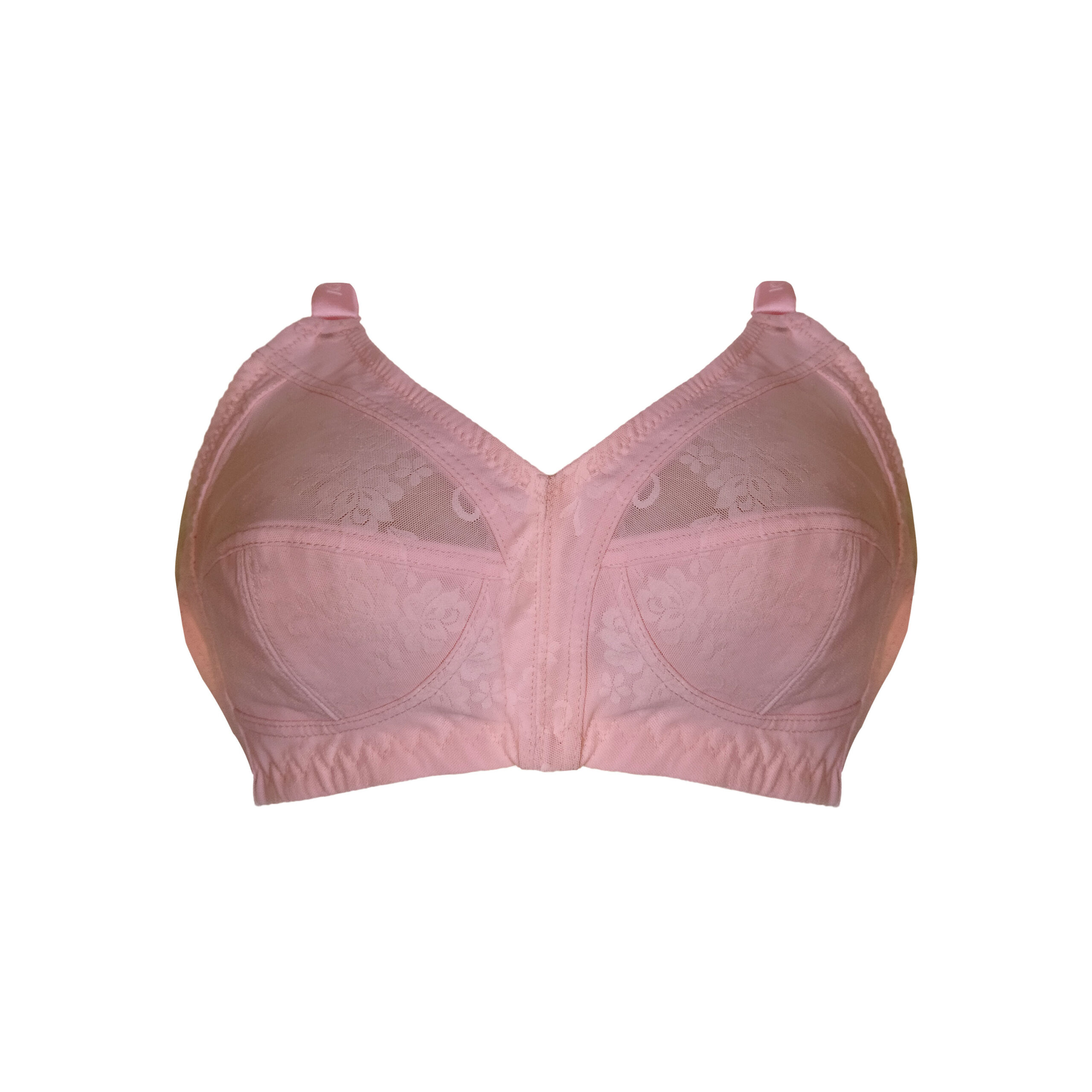 سوتین یاردی گل دار بدون فنر مردی کد 250 رنگ صورتی