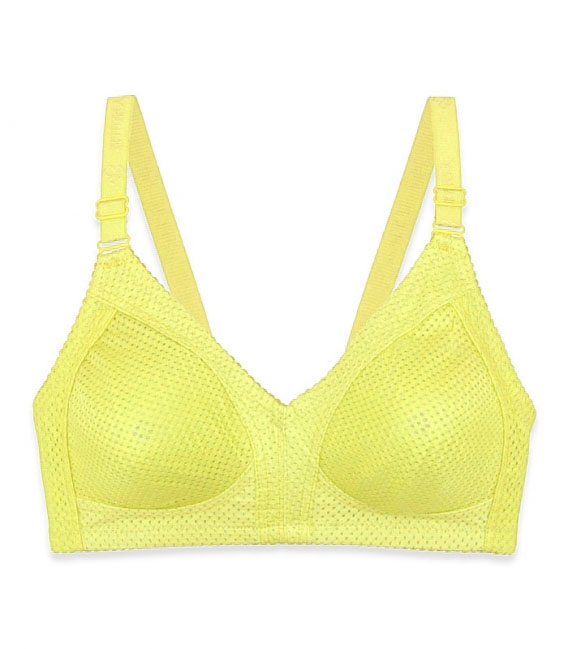 سوتین سوزنی پرسی بدون فنر لعیا کد 302 رنگ زرد