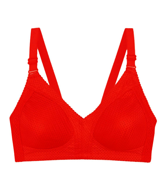 سوتین سوزنی پرسی بدون فنر لعیا کد 302 رنگ قرمز